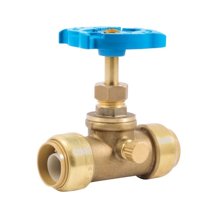 Sharkbite SharkBite 3/4 in. PTC X 3/4 in. Brass Stop Valve with Drain 24635LF